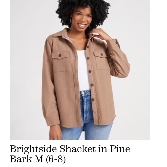 Brightside Pine bark Shacket - Picture 1 of 6